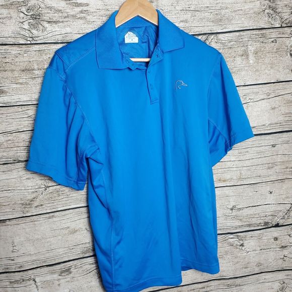 Ducks Unlimited 75th Anniversary Men's Size Medium Blue Polo Shirt - Picture 1 of 7